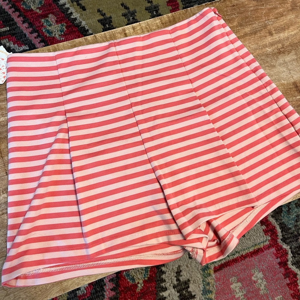 Striped Pink and White Shorts